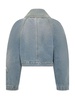 Palm Angels Palm Pattern Cropped Denim Jacket