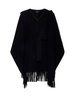 Pinko Fringed Knee-Length Hooded Coat