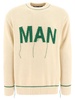 Junya Watanabe MAN Logo Intarsia Knit Crewneck Jumper