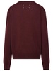 Maison Margiela Burgundy Cashmere Blend Sweater Woman