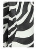 Like boys Zebra Printed Straight Hem Coat