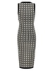 Elisabetta Franchi Monogram Jacquard Knitted Midi Dress