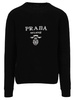 Intarsia-logo crewneck wool and cashmere-blend knitted jumper