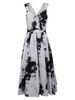 Alexander McQueen Chiaroscuro Floral-Printed Knot Sleeveless Dress