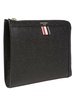 Thom Browne Logo Printed Zipped Pouch