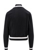 Karl Lagerfeld Monogram Flocked Button-Up Sweatshirt