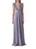 Elisabetta Franchi V-Neck Pleated Maxi Dress