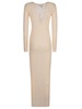 Casablanca Cut-Out Boucle Sheer Dress