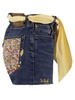 Mc2 Saint Barth Arizona Attached-Scarf Raw-Cut Hem Denim Shorts