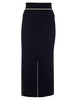 Moncler 1952 Front-Slit Knitted Midi Skirt