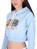 Casablanca Drawstring Cropped Hoodie