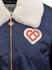 Casablanca Logo-Patch Faux Fur-Collar Bomber Jacket