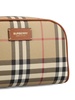 Burberry Checked Logo Patch Zipped Clutch Bag