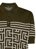 Balmain Monogram Knitted Polo Shirt