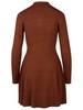 Ganni Logo-Embroidered Long-Sleeved Knitted Polo Dress