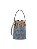 Fendi Mon Tresor FF Denim Mini Bucket Bag