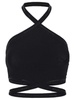 T By Alexander Wang Halter-Neck Logo-Detailed Top