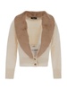 Blumarine Faux Fur Collared Cardigan