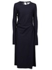 Jil Sander Rear Bow Detail Long Sleeve Dress