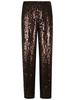 Pinko Sequin-Embellished Straight Leg Trousers