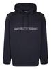 Emporio Armani Logo-Embroidered Drawstring Hoodie