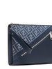 Fendi FF Jacquard Panelled Zipped Clutch Bag