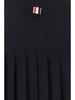 Thom Browne High Waist Pleated Knitted Midi Skirt