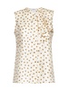 Max Mara Polka Dot Printed Ruffled Top