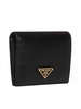 Saffiano Logo Plaque Small Wallet