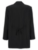 Double-Breasted Bow Blazer Jackets Black