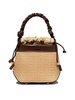 Ganni Bou Woven Logo Plaque Bucket Bag