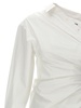 Asymmetrical Shirt Dress Shirt, Blouse White