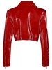 Moschino Jeans Red Cotton Blend Biker Jacket