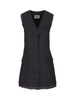 Miu Miu Button-Up Sleeveless Dress