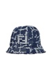 Fendi FF Jacquard Distressed Denim Bucket Hat