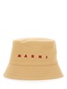 Marni Logo Embroidered Twill Bucket Hat