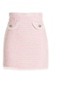 Alessandra Rich High-Waist Thigh-Length Tweed Skirt