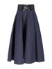 Alaïa Belted Denim Skirt