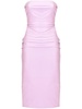 Sportmax High-Shine Cut-Out Strapless Midi Dress