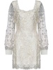 Elie Saab Sequin-Embellished Square Neck Mini Dress