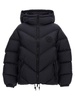 Logo Embroidery Short Down Jacket Casual Jackets, Parka Black