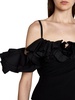 JACQUEMUS Black Ruffled One-Shoulder Dress for Women