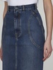 denim midi skirt in seven