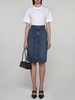 denim midi skirt in seven