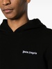 logo-embroidered knitted hoodie