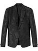 Barocco-jacquard single-breasted blazer