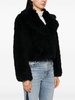 Black cropped Samara faux fur