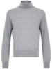 Grey high-neck wool sweater