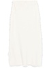 Wool blend Grace long skirt with fringes