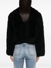 Black cropped Samara faux fur